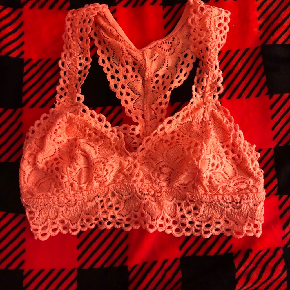 coral pink bra